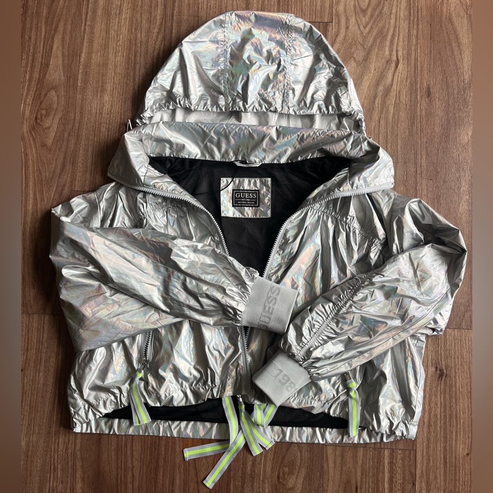 GUESS Women’s Holographic Windbreaker